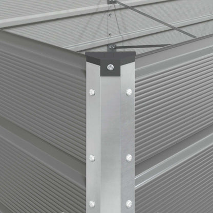 Planter Light Grey 480 x 100 x 45 cm Galvanised Steel