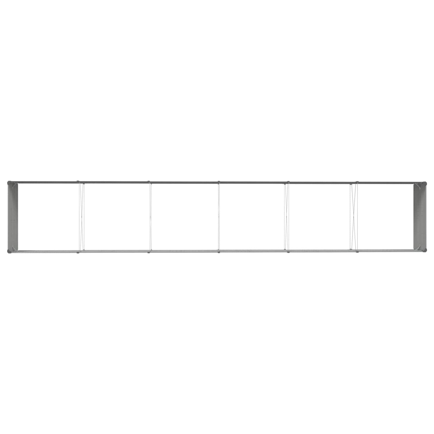 Planter Light Grey 580 x 100 x 45 cm Galvanised Steel