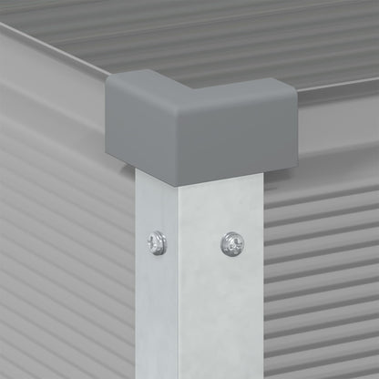 Planter Light Grey 100 x 45 x 90 cm Galvanised Steel