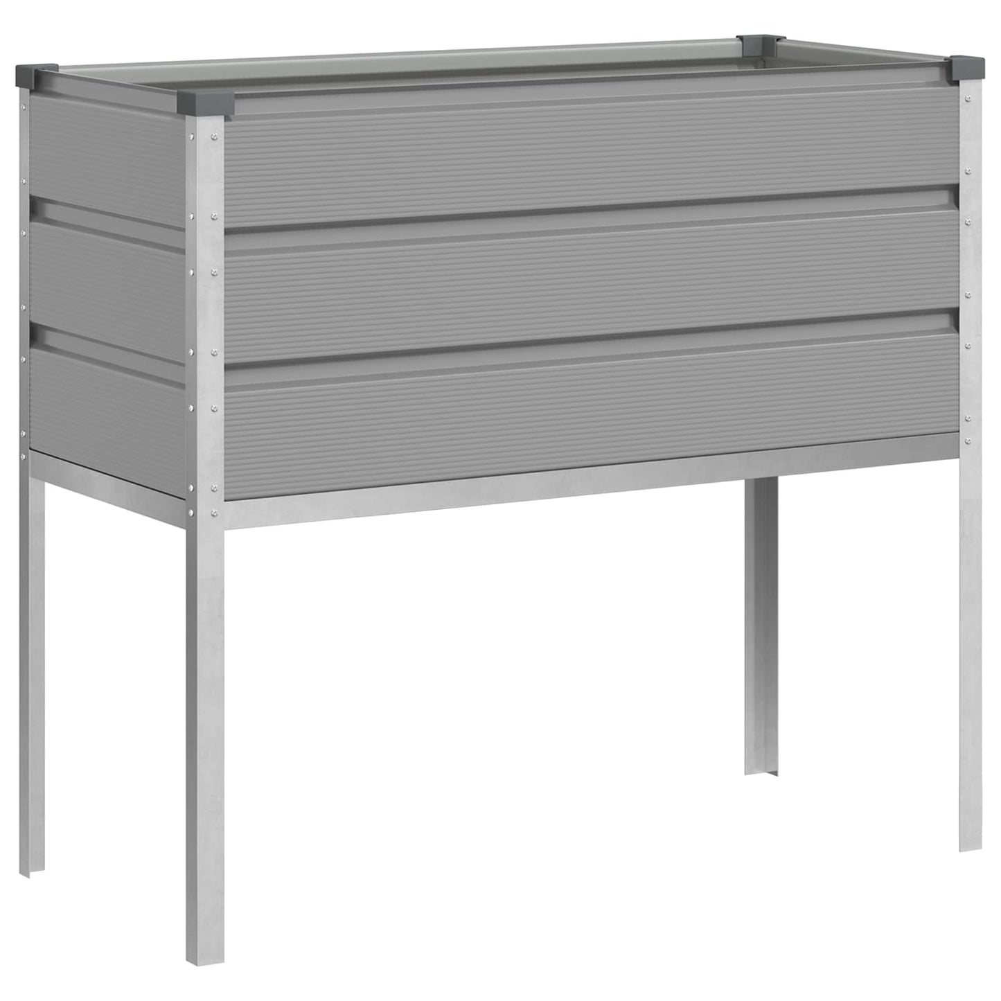 Planter Light Grey 100 x 45 x 90 cm Galvanised Steel