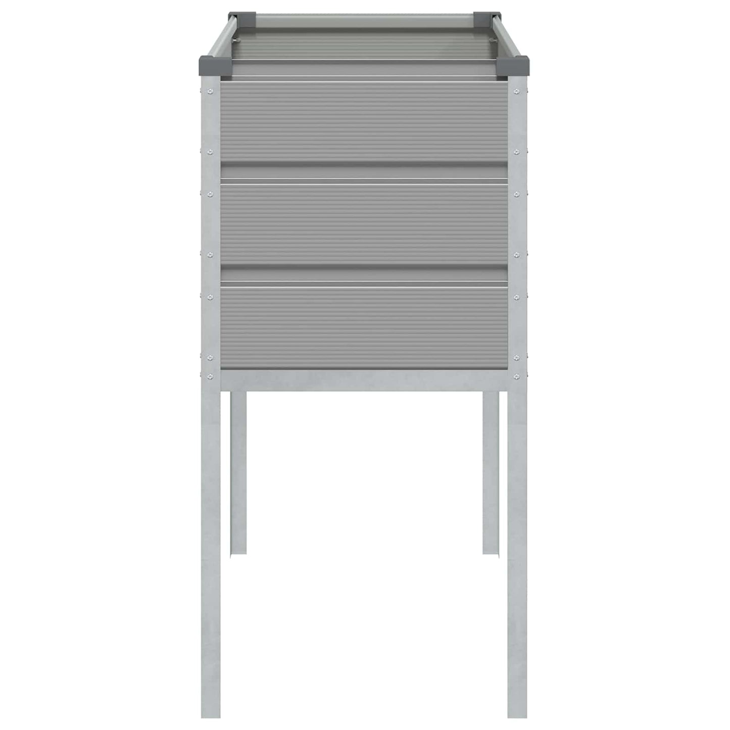 Planter Light Grey 100 x 45 x 90 cm Galvanised Steel