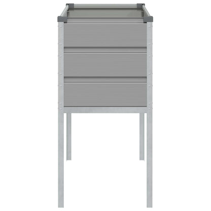 Planter Light Grey 100 x 45 x 90 cm Galvanised Steel