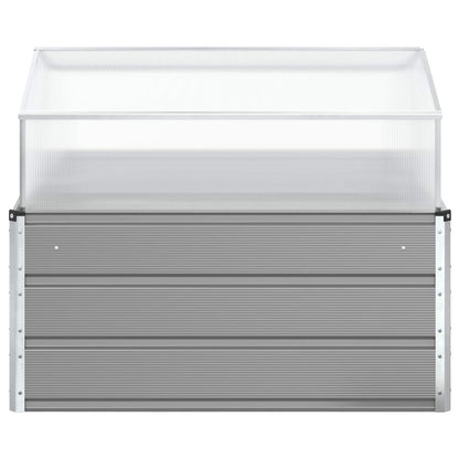 Planter Light Grey 100 x 100 x 77 cm Galvanised Steel