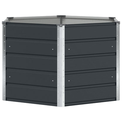 Planter Anthracite 129 x 129 x75 cm Steel