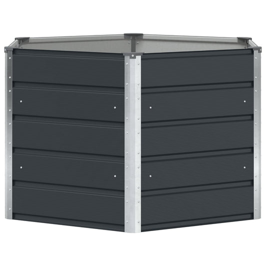 Planter Anthracite 129 x 129 x75 cm Steel