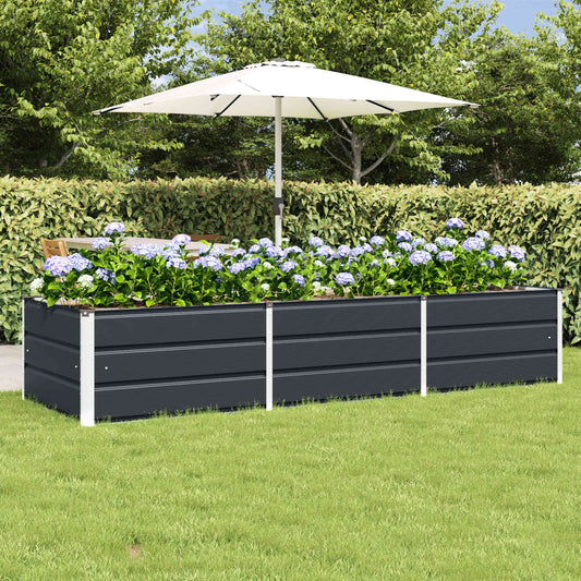 Planter Anthracite 240 x 80 x 45 cm Steel