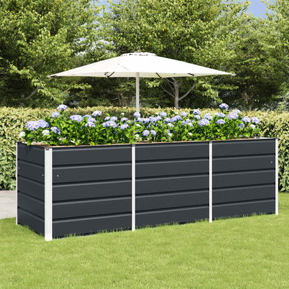 Planter Anthracite 240 x 80 x 75 cm Steel