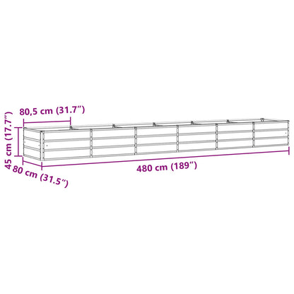 Planter Anthracite 480 x 80 x 45 cm Steel