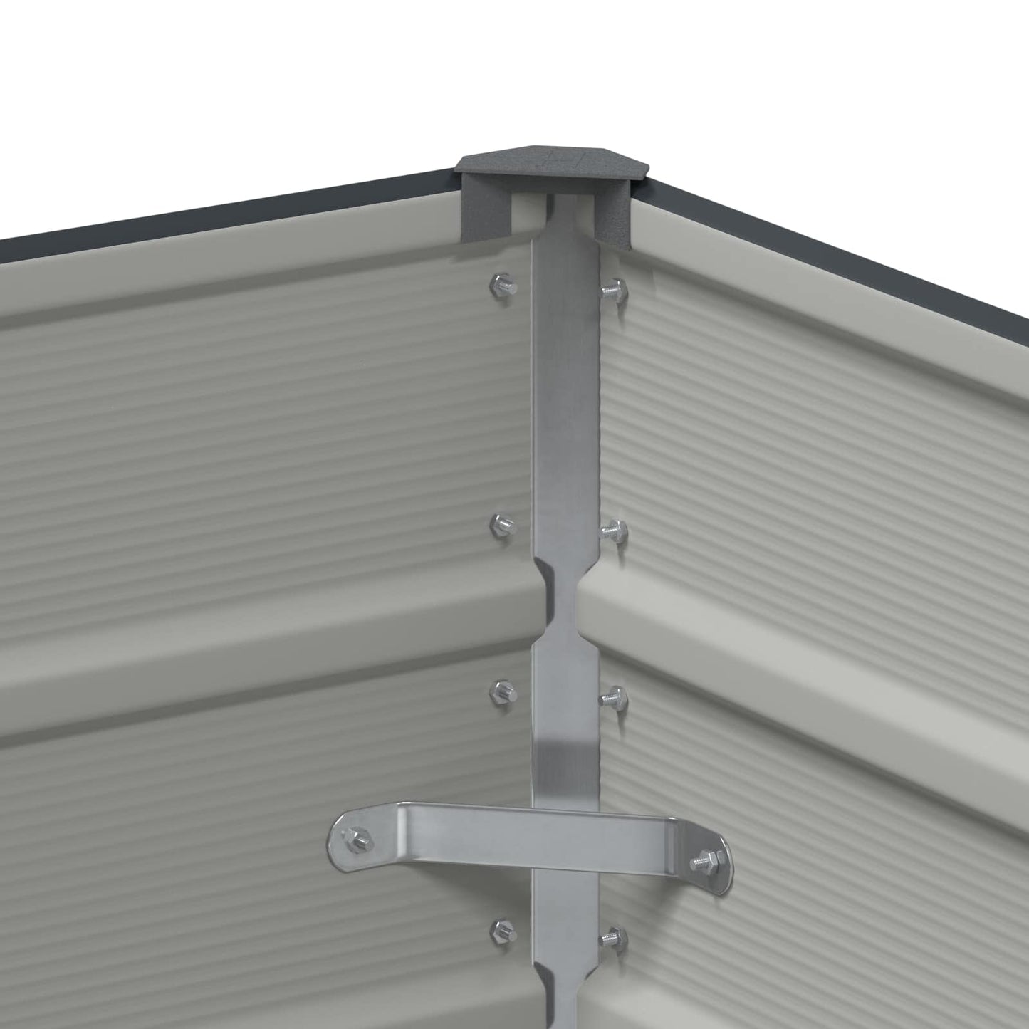 Planter Anthracite 100 x 50 x 75 cm Galvanised Steel