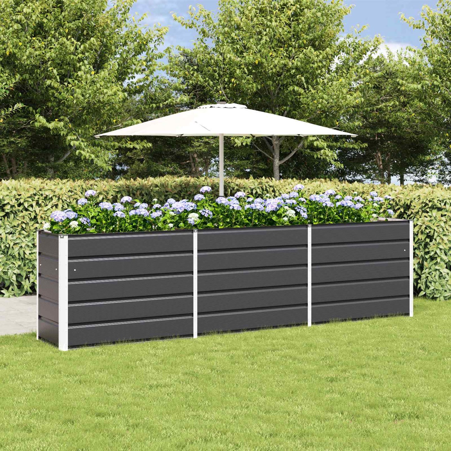 Planter Anthracite 290 x 50 x 75 cm Galvanised Steel