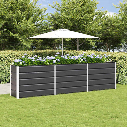 Planter Anthracite 290 x 50 x 75 cm Galvanised Steel