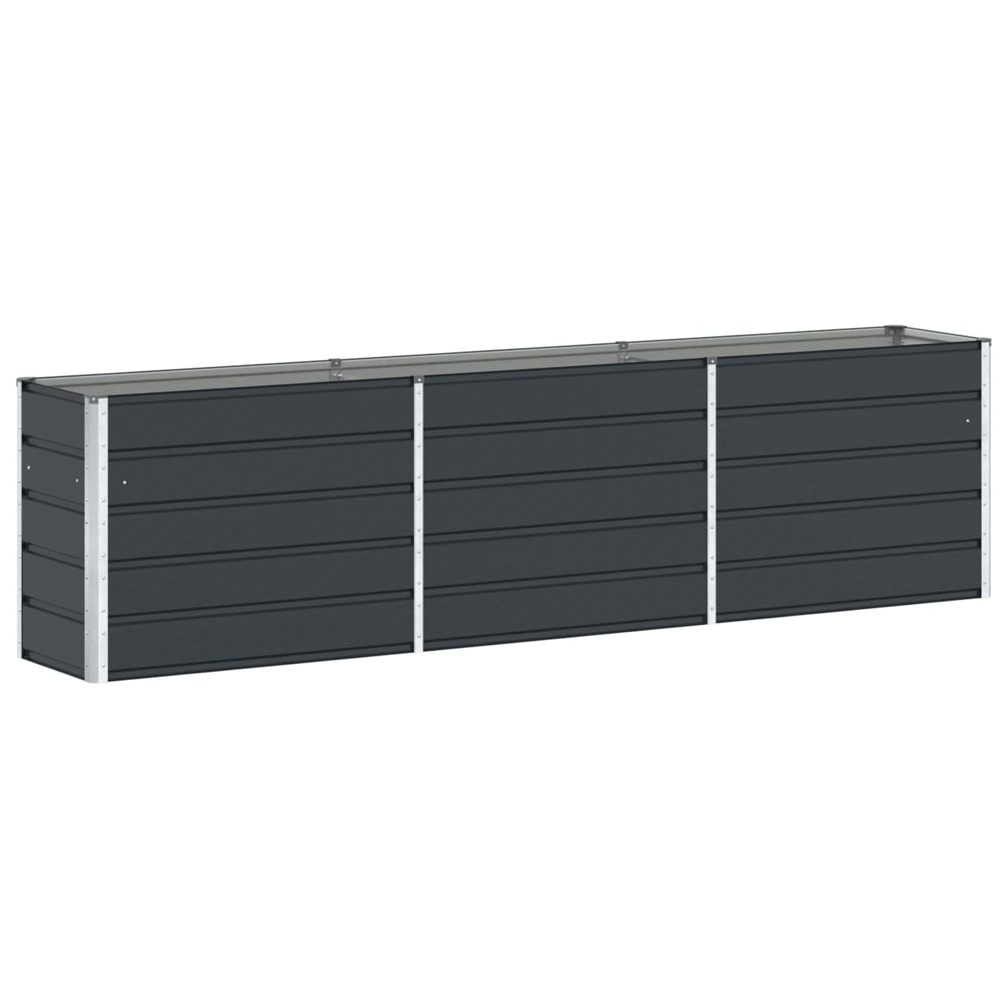 Planter Anthracite 290 x 50 x 75 cm Galvanised Steel