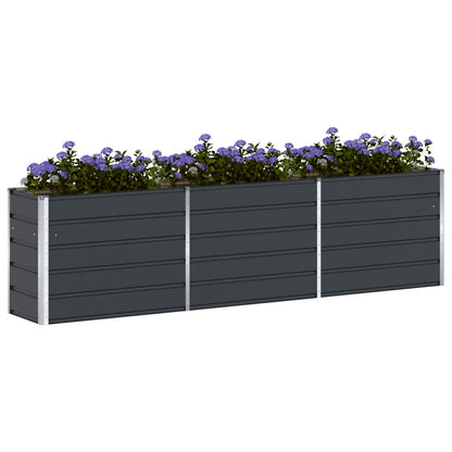 Planter Anthracite 290 x 50 x 75 cm Galvanised Steel
