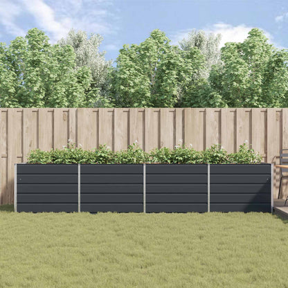 Planter Anthracite 385 x 100 x 75 cm Galvanised Steel