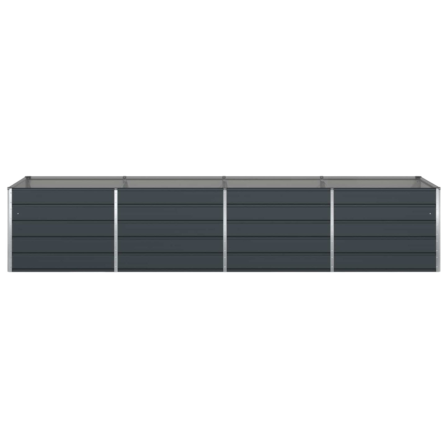 Planter Anthracite 385 x 100 x 75 cm Galvanised Steel