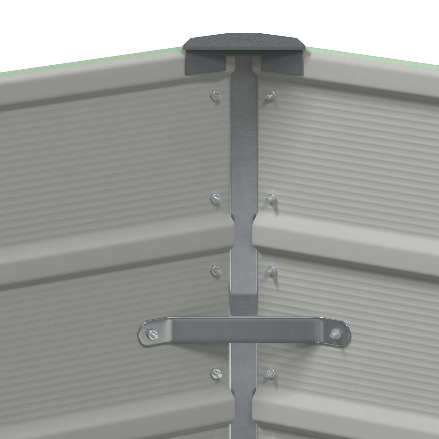 Planter Pastel Green 129 x 129 x75 cm Steel