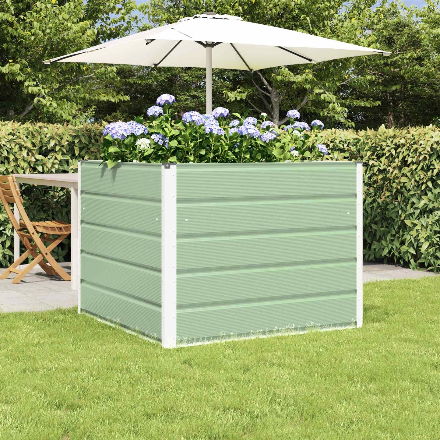 Planter Pastel Green 100 x 100 x 75 cm Steel