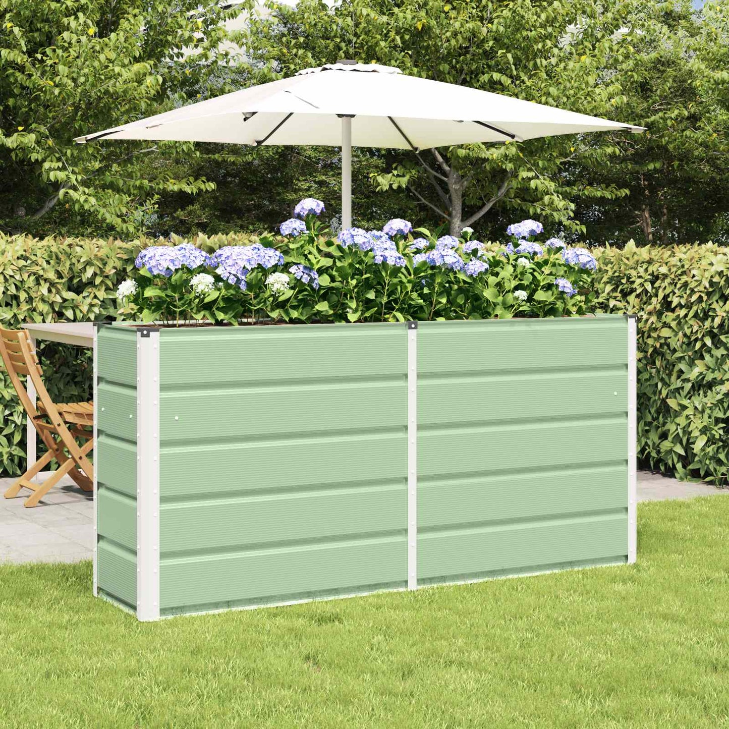 Planter Green 160 x 40 x 75 cm Steel