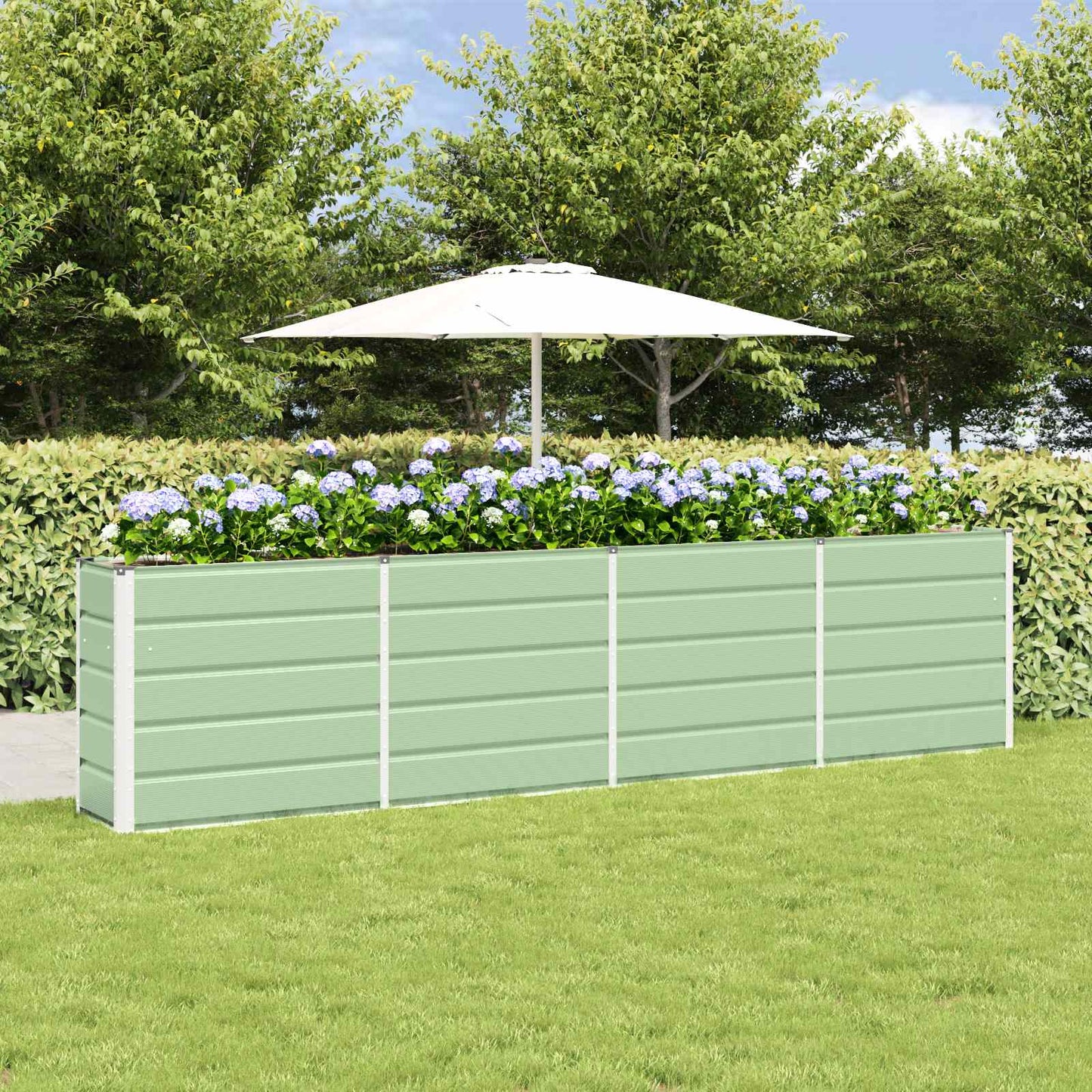 Planter Green 320 x 40 x 75 cm Steel