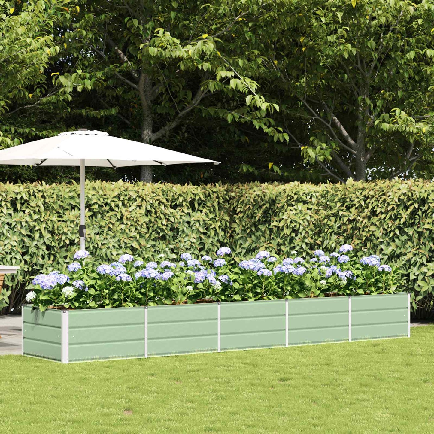 Planter Green 400 x 80 x 45 cm Steel