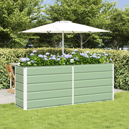 Planter Pastel Green 195 x 50 x 77 cm Galvanised Steel