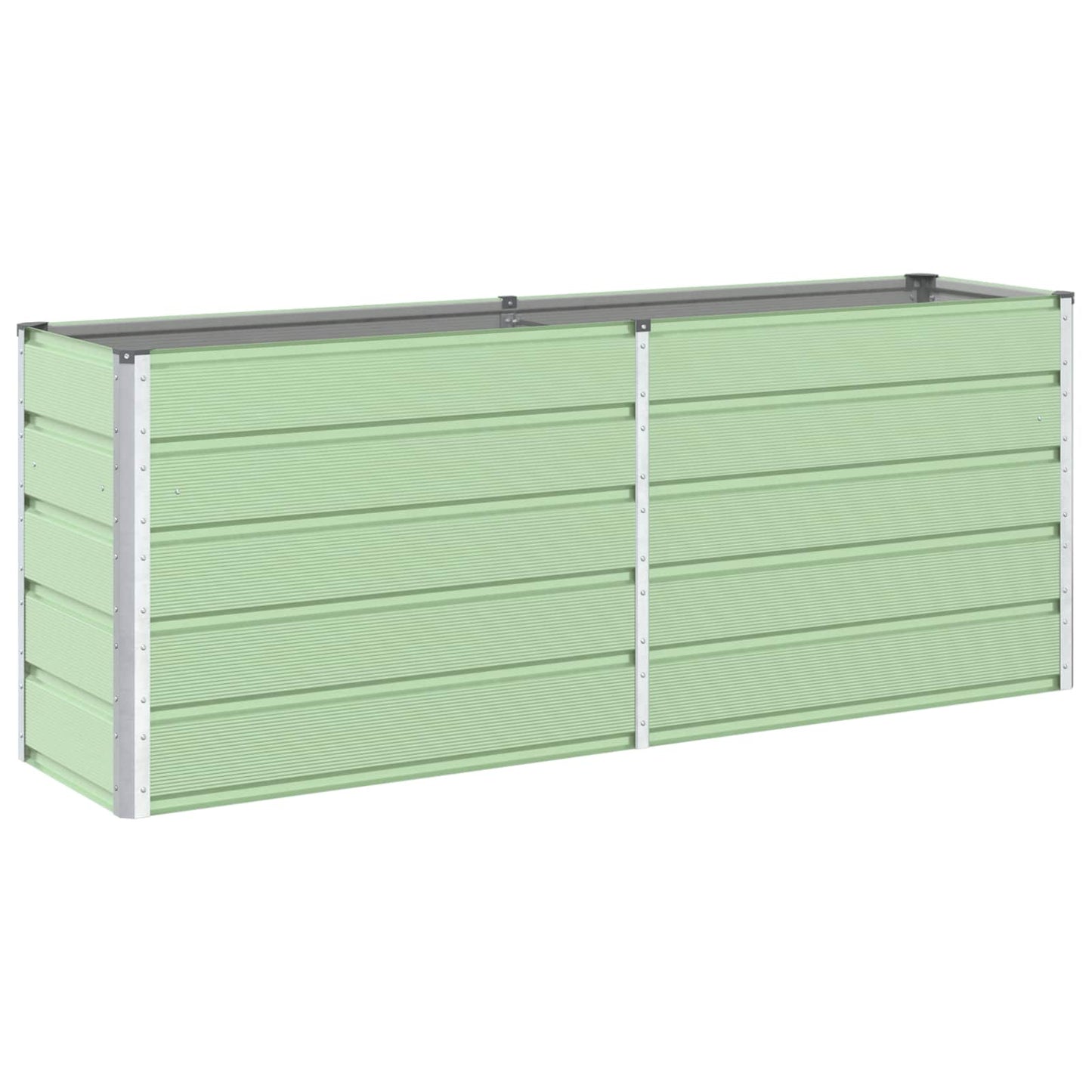 Planter Pastel Green 195 x 50 x 77 cm Galvanised Steel