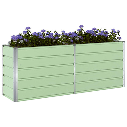 Planter Pastel Green 195 x 50 x 77 cm Galvanised Steel