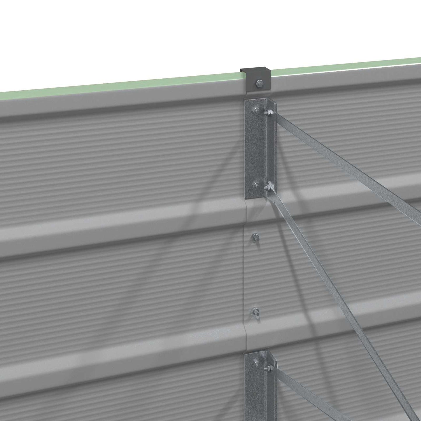 Planter Pastel Green 290 x 90 x 77 cm Galvanised Steel