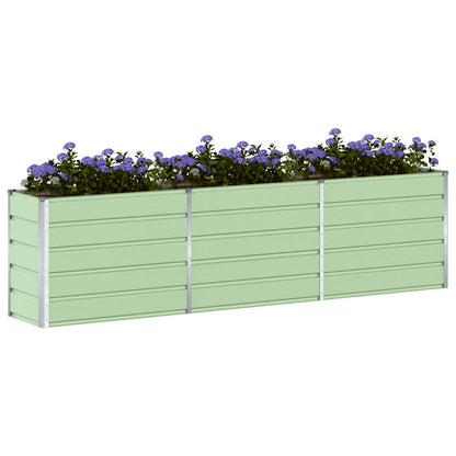 Planter Pastel Green 290 x 90 x 77 cm Galvanised Steel
