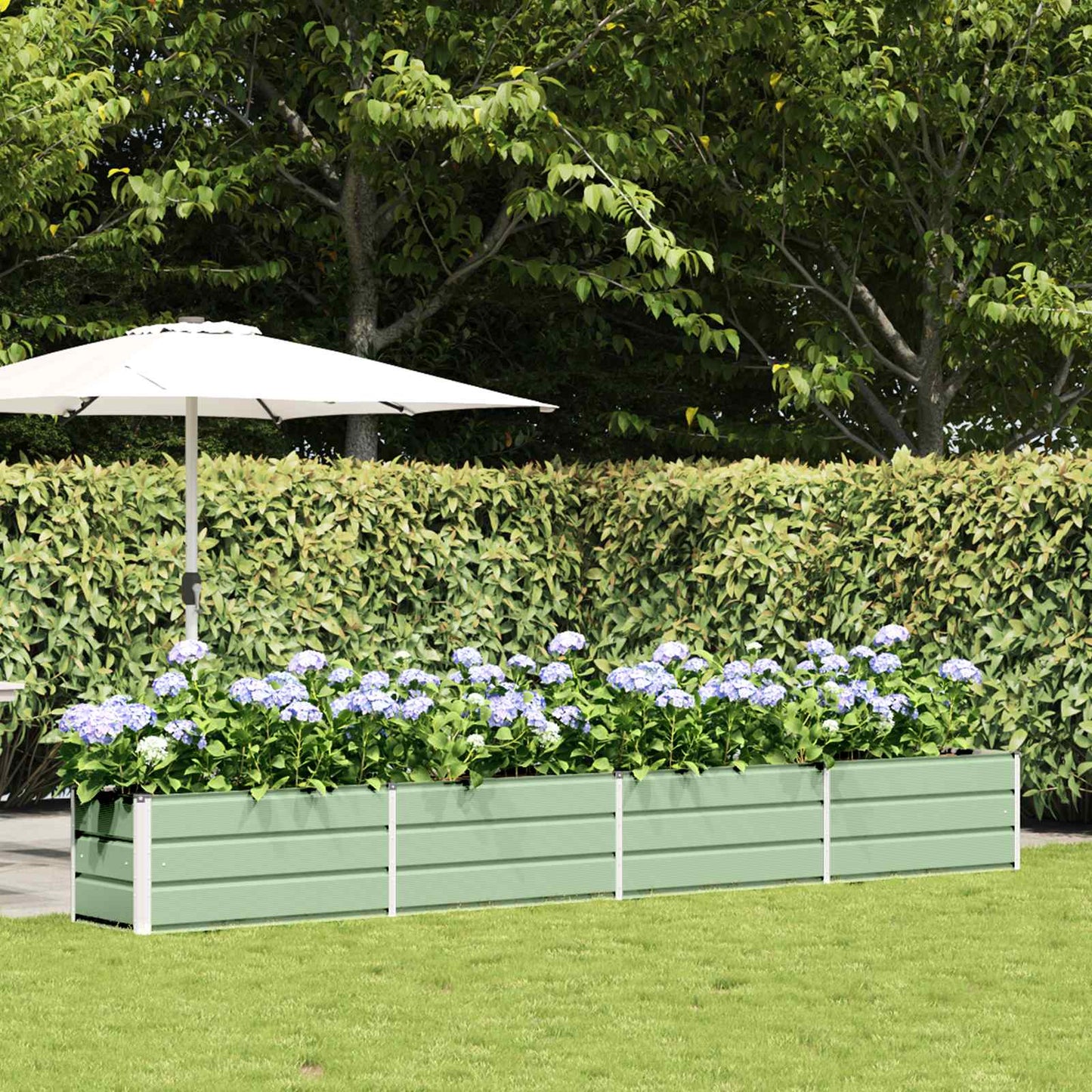 Planter Pastel Green 385 x 50 x 45 cm Galvanised Steel