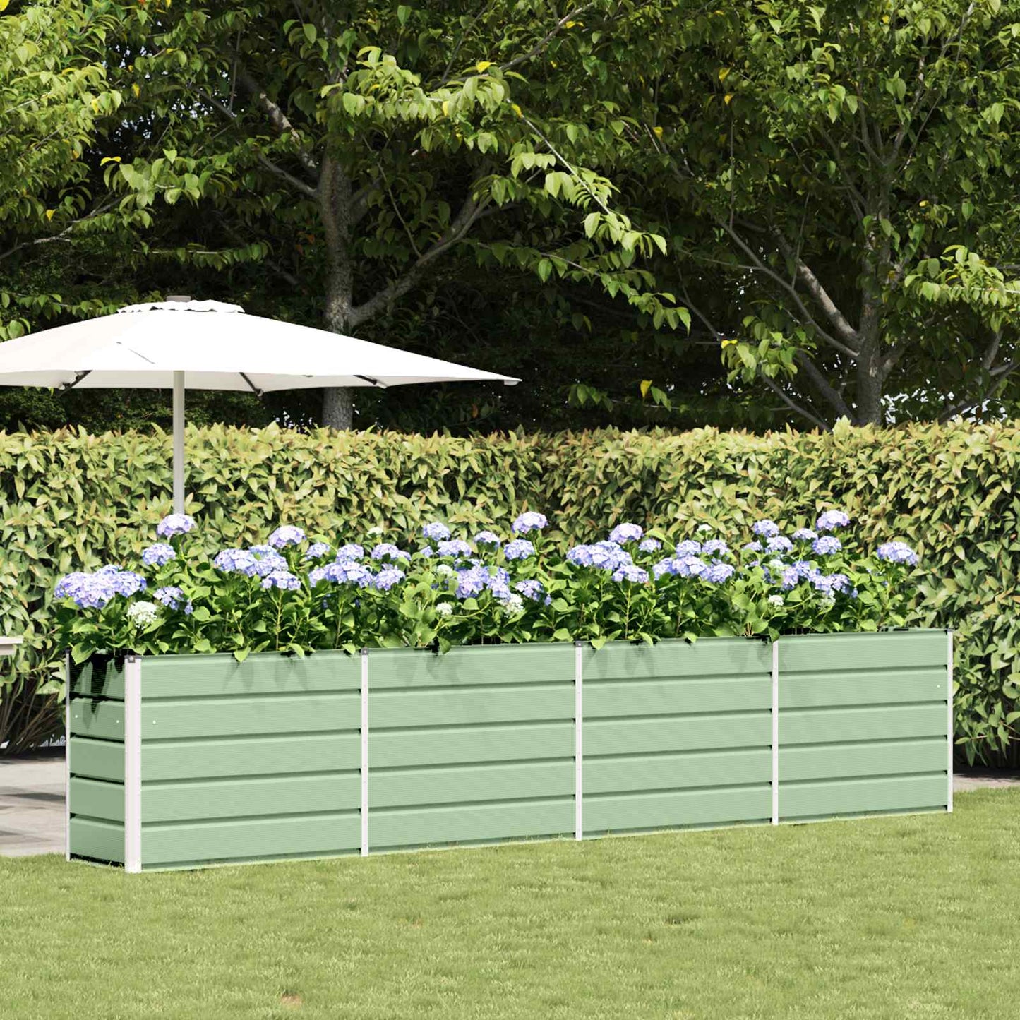 Planter Pastel Green 385 x 50 x 77 cm Galvanised Steel