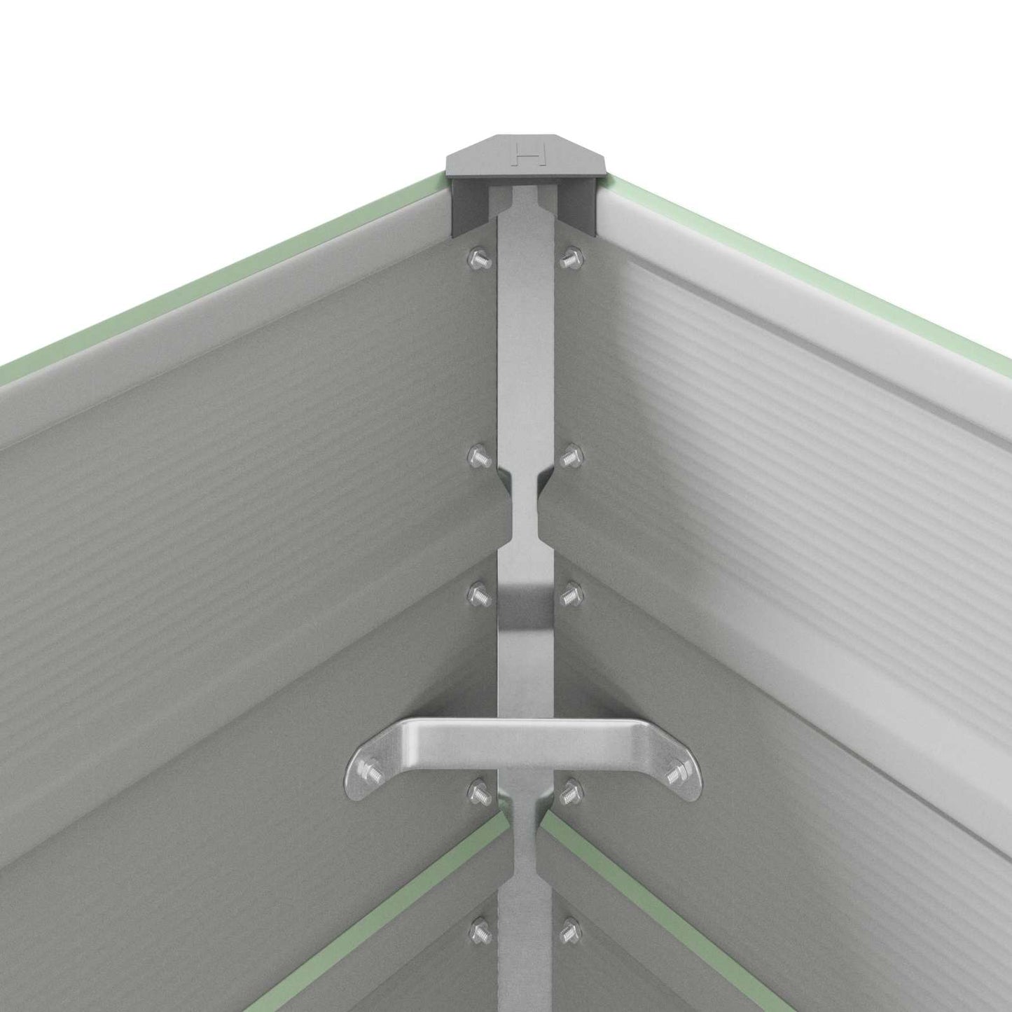 Planter Pastel Green 480 x 100 x 45 cm Galvanised Steel