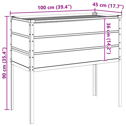 Planter Pastel Green 100 x 45 x 90 cm Galvanised Steel