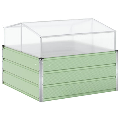 Planter Pastel Green 100 x 100 x 77 cm Galvanised Steel