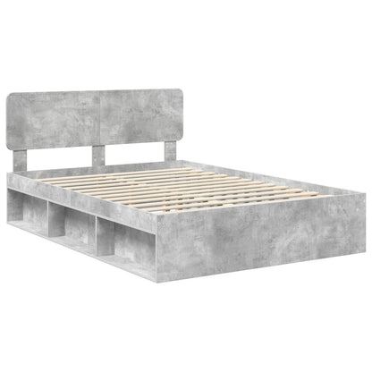 Bed Frame with Headboard Concerte 140 x 190 cm Solid Pine Wood