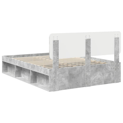 Bed Frame with Headboard Concerte 140 x 190 cm Solid Pine Wood