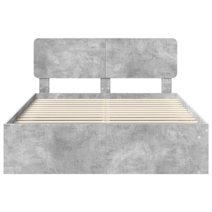 Bed Frame with Headboard Concerte 140 x 190 cm Solid Pine Wood