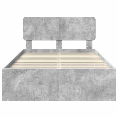 Bed Frame Concerte Grey 135 x 190 cm Solid Pine Wood