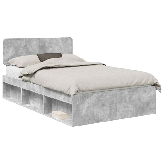 Bed Frame with Headboard Concerte 120 x 190 cm Solid Pine Wood