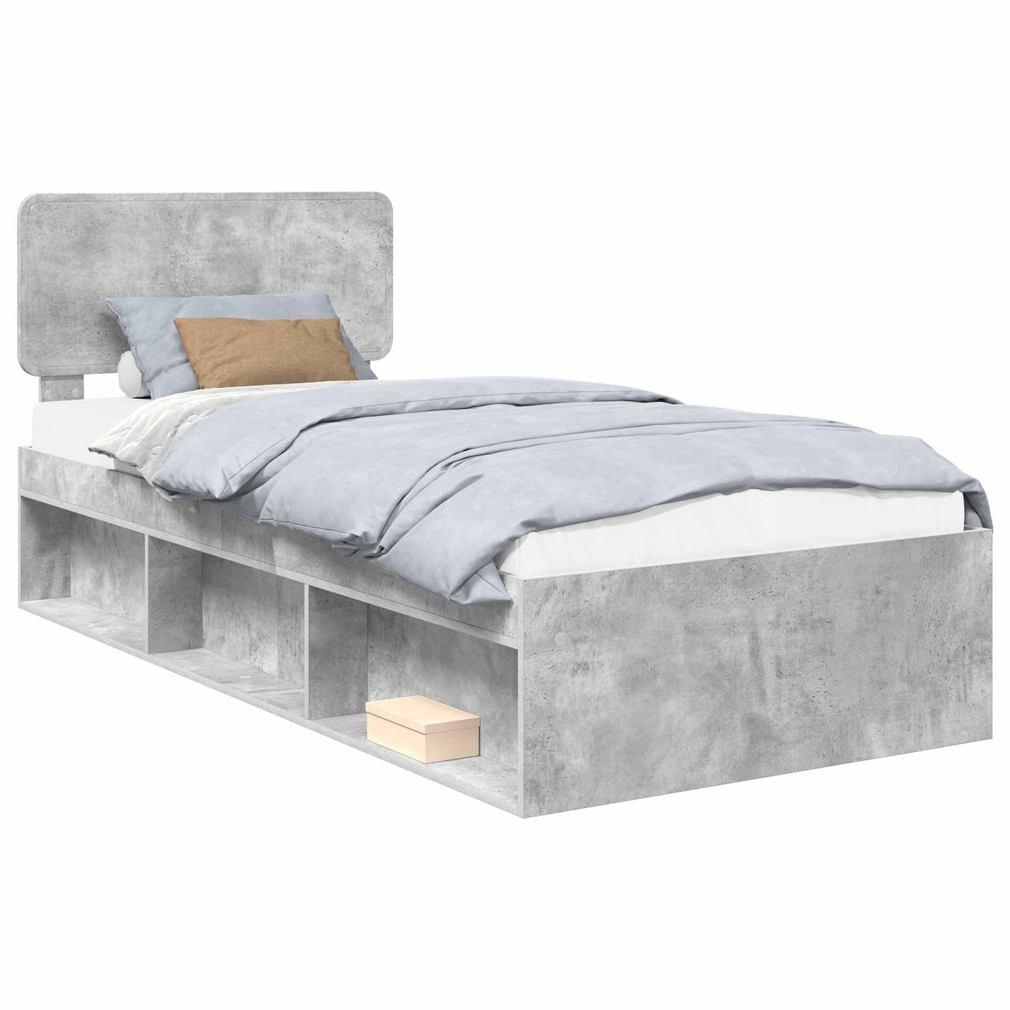 Bed Frame with Headboard Concerte 90 x 200 cm Solid Pine Wood