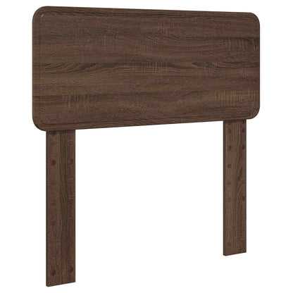 Bed Frame with Headboard Brown Oak 90 x 200 cm Solid Pine Wood