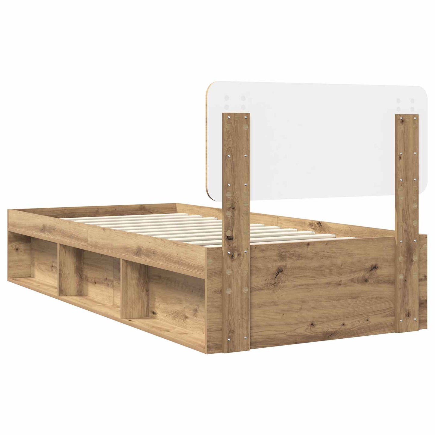 Bed Frame Artisian Oak 90 x 200 cm Solid Pine Wood
