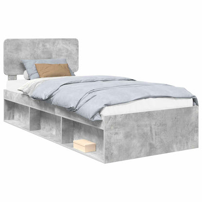 Bed Frame Concerte Grey 90 x 190 cm Solid Pine Wood