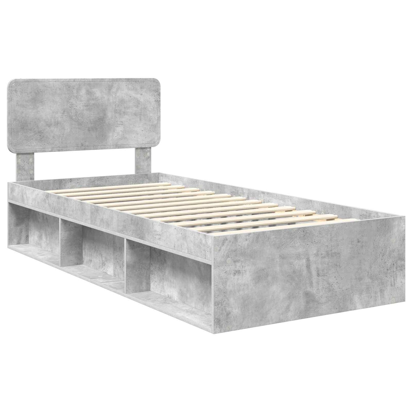 Bed Frame Concerte Grey 90 x 190 cm Solid Pine Wood