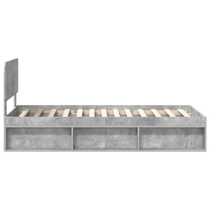 Bed Frame Concerte Grey 90 x 190 cm Solid Pine Wood