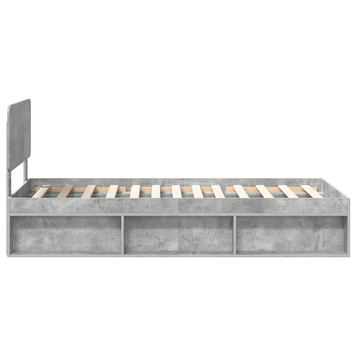 Bed Frame Concerte Grey 75 x 190 cm Solid Pine Wood
