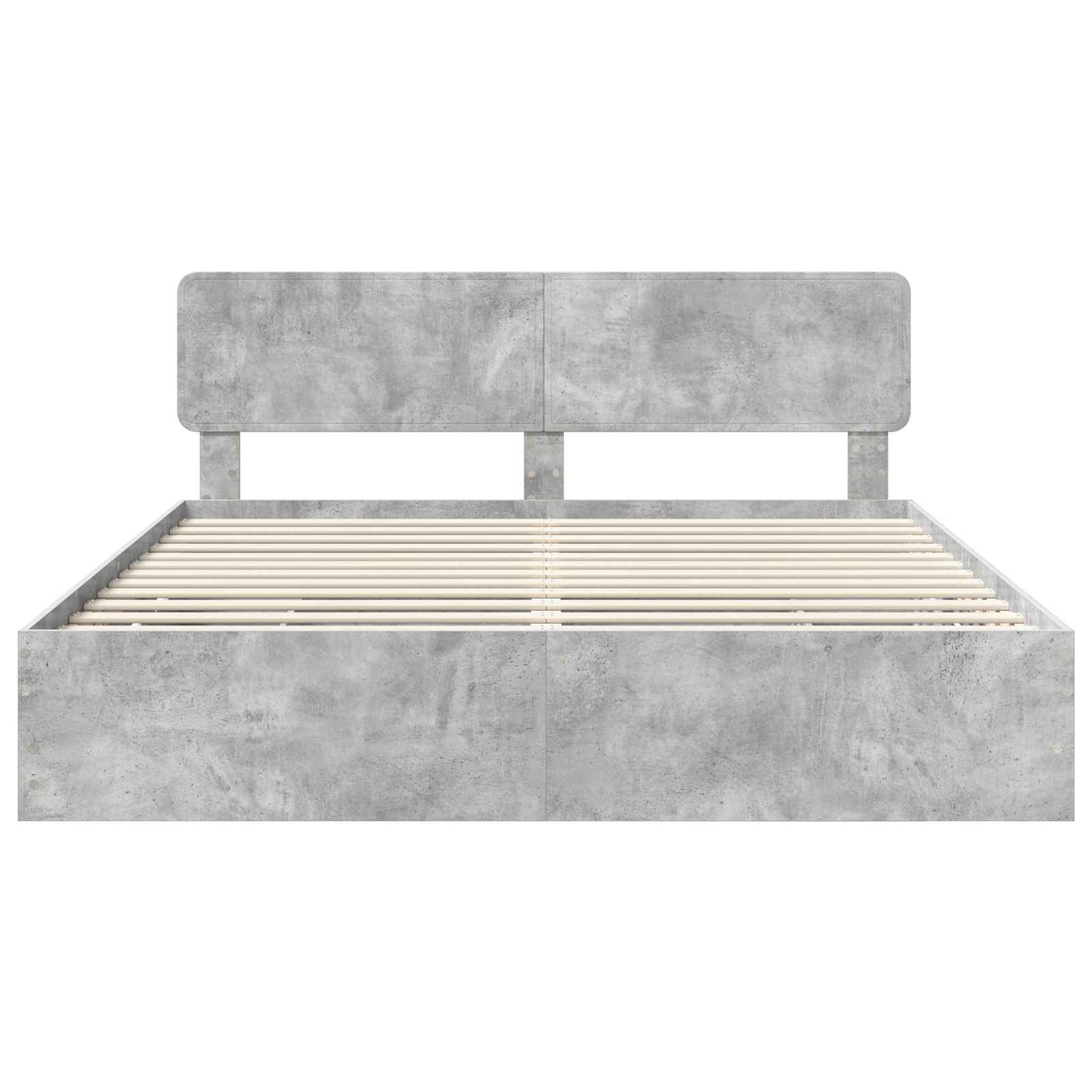 Bed Frame Concrete Grey 180 x 200 cm Engineered Wood
