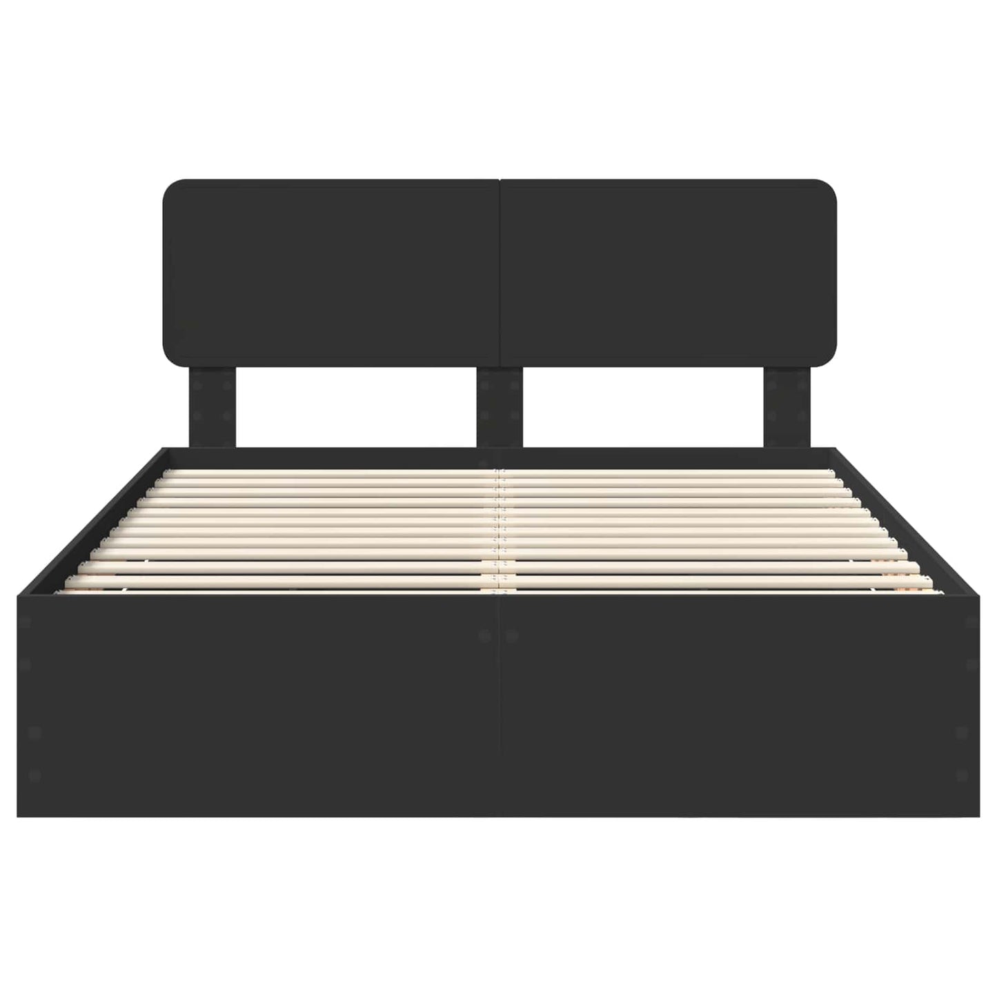 Bed Frame with Drawer Black 150 x 200 cm Engineered Wood