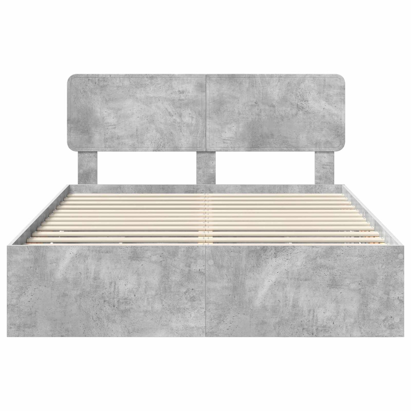 Bed Frame Concrete Grey 150 x 200 cm Engineered Wood