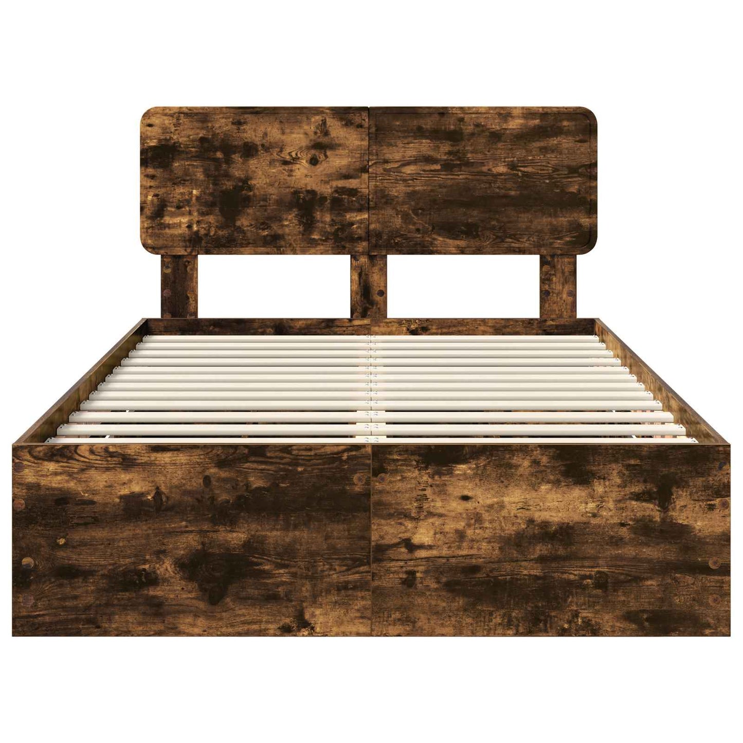Bed Frame with Drawer Smoked Oak 120 x 200 cm Engineered Wood